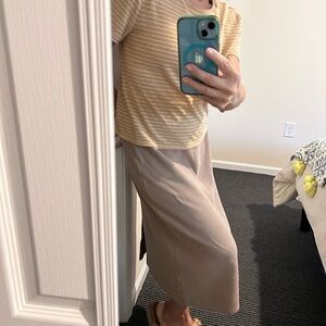 Old Navy Neutral Beige Midi Skirt